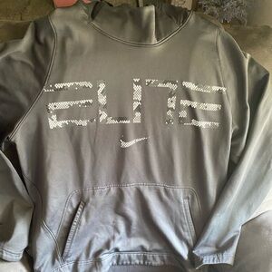 Nike Charcoal Elite Graphic Hoodie L